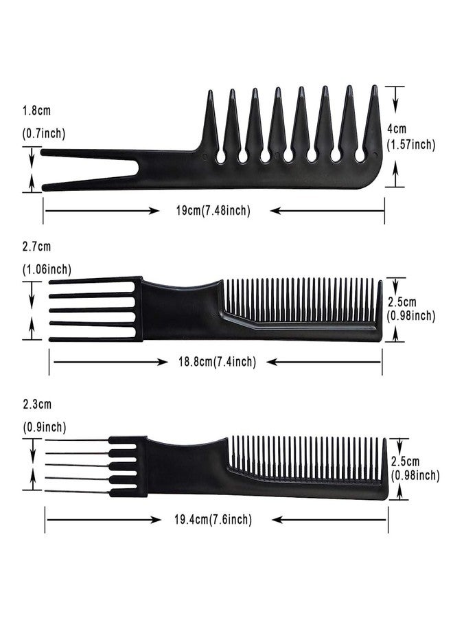 VIPREKHO 10PCS Hair Stylists Professional Styling Comb Set Variety Pack Great for All Hair Types & Styles Salon Hair Cut Styling Hairdressing Anti-Static Barbers Combs Brush Set - Image 5