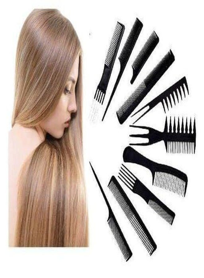 VIPREKHO 10PCS Hair Stylists Professional Styling Comb Set Variety Pack Great for All Hair Types & Styles Salon Hair Cut Styling Hairdressing Anti-Static Barbers Combs Brush Set - Image 3
