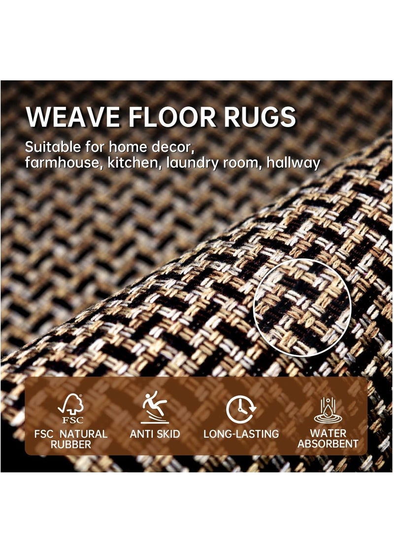 Next Vogue Next Vogue Kitchen Rugs and Mats Non Skid Washable Set of 2 PCS, Absorbent Runner Rugs for Kitchen, Front of Sink, Kitchen Mats for Floor, 120cmx44cm and 75cmx44 - Image 3