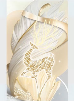 LED illuminated wall art with gold and white feathers design - pzsku/ZE547B343039E2BE079C7Z/45/_/1724475124/ba352f88-dfa0-4366-a3bc-1144b5da1a9d