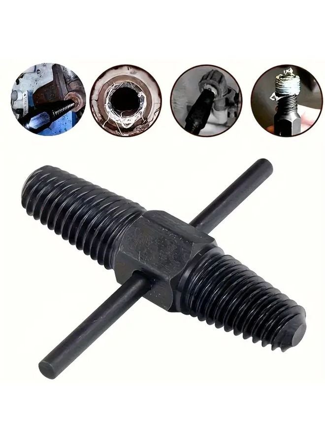 Black Faucet Valve Screw Extractor Set Manual Broken Bolt Remover Durable Metal Plumbing Tool - Image 2