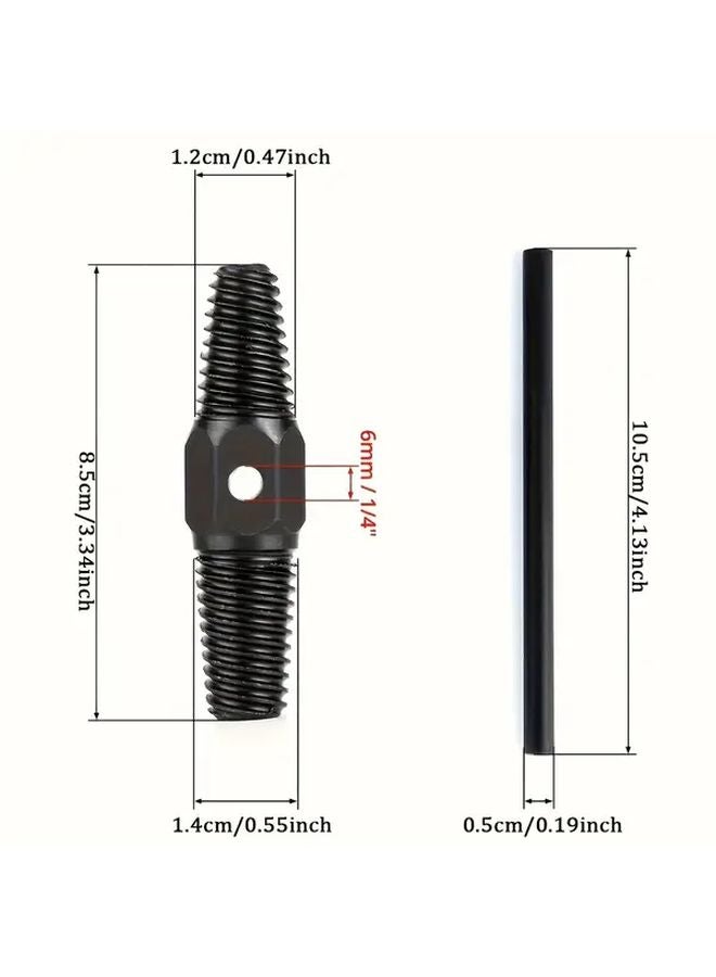 Black Faucet Valve Screw Extractor Set Manual Broken Bolt Remover Durable Metal Plumbing Tool - Image 4