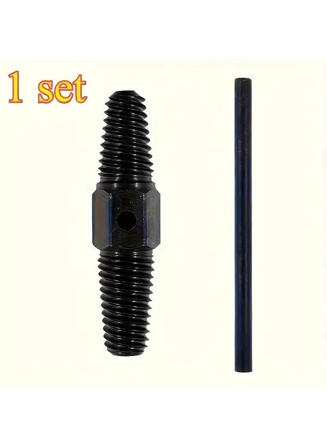 Black Faucet Valve Screw Extractor Set Manual Broken Bolt Remover Durable Metal Plumbing Tool - Image 1