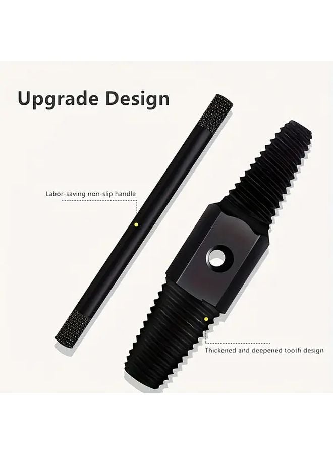 Black Faucet Valve Screw Extractor Set Manual Broken Bolt Remover Durable Metal Plumbing Tool - Image 5