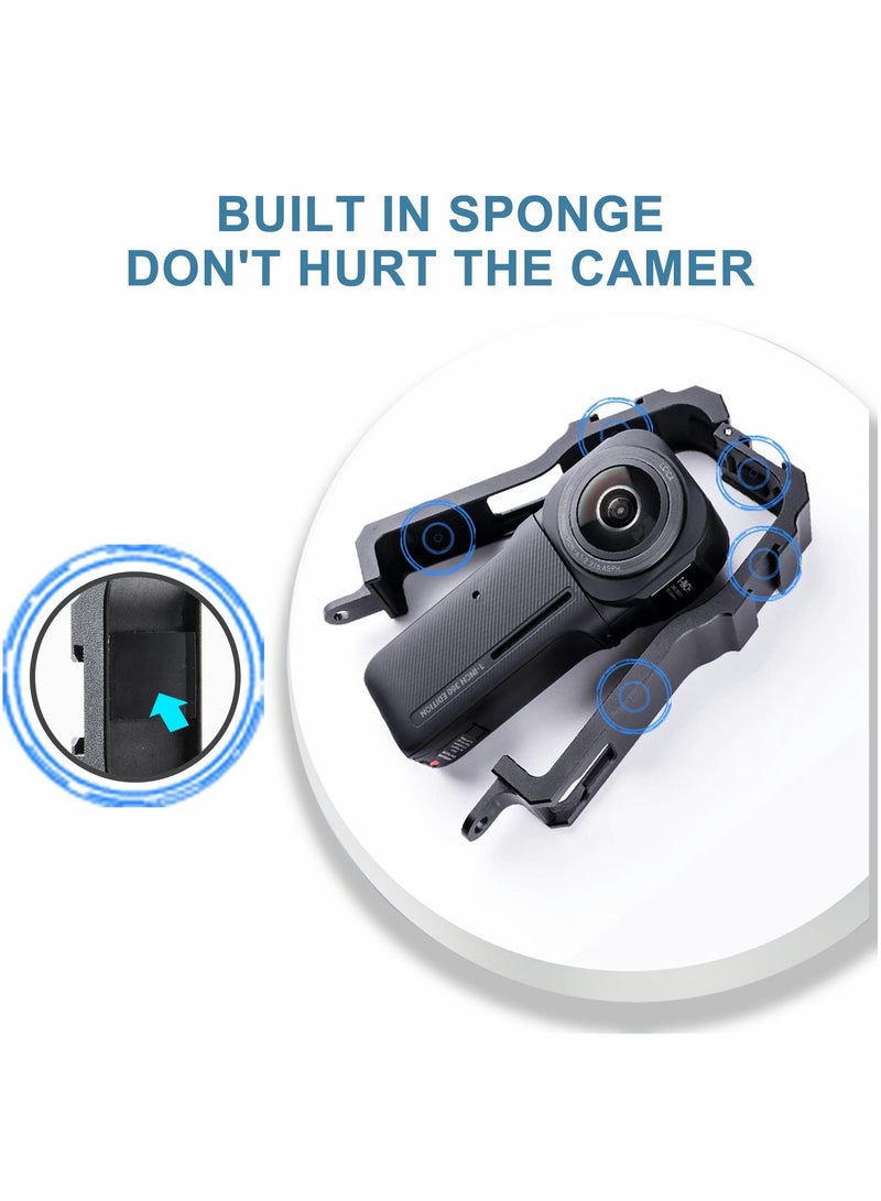 KASTWAVE Aluminum Alloy Case for Insta360 ONE RS 1 Inch 360 Edition Accessories, Frame Protector Housing Shell with Hot Shoe Interface - Image 5