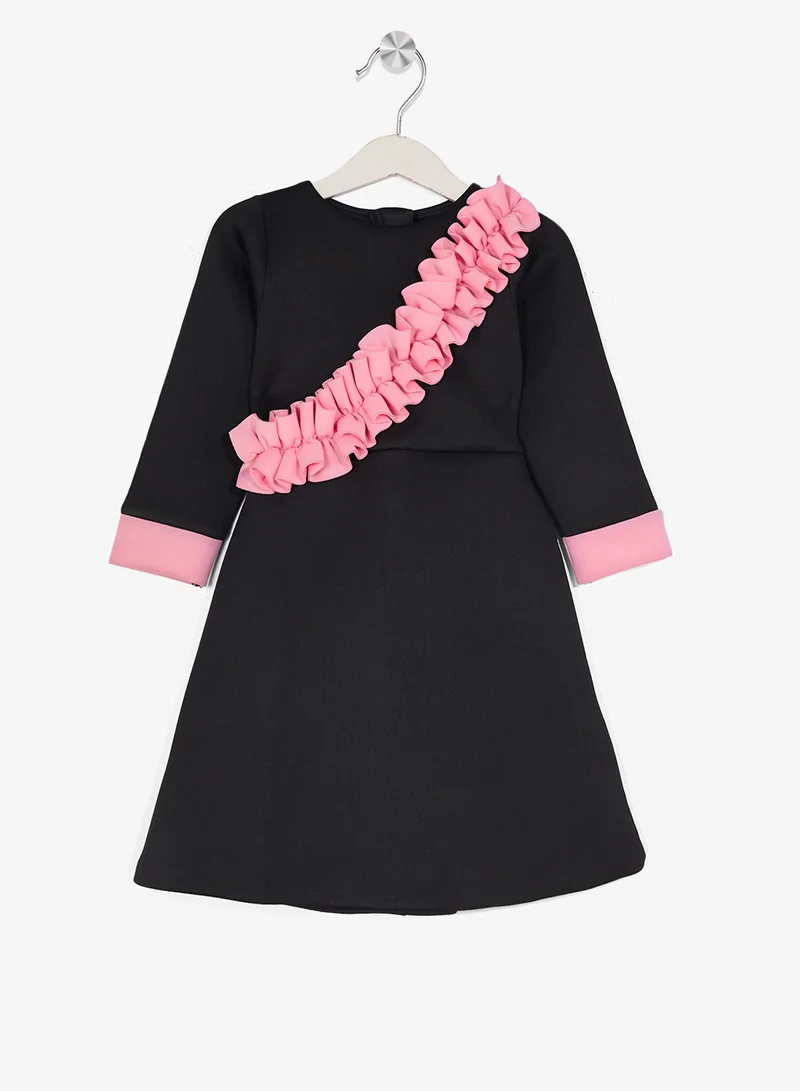 Little Golden Apple Little Ruffled A Line Dress