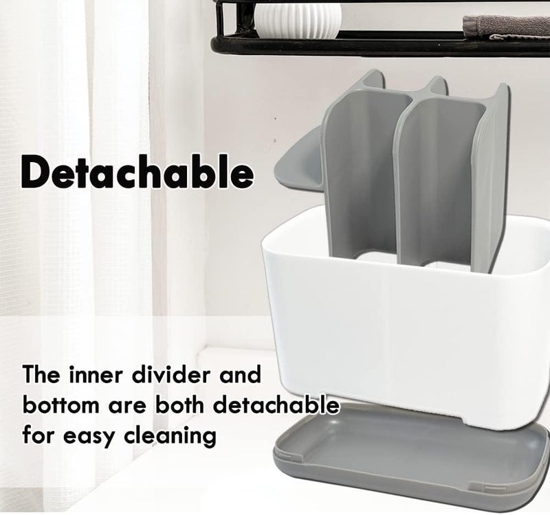 LEAWALL Plastic Multipurpose Toothbrush Caddy for Bathroom | Tooth Brush Holder for Wash Basin (Multicolor) - Image 3