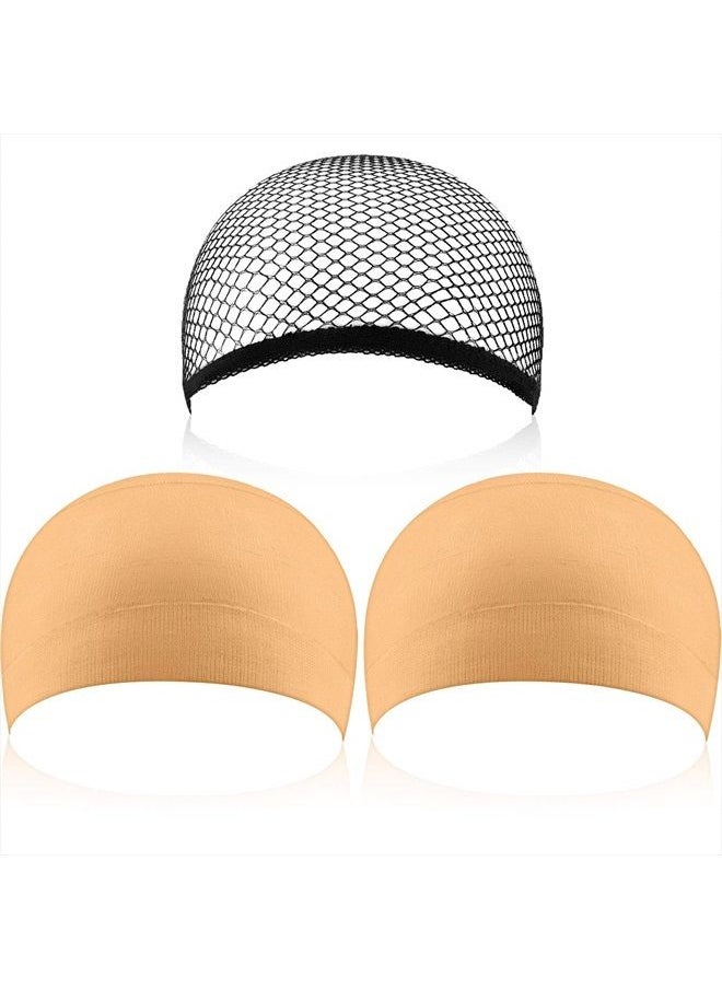 eBoot - eBoot 3 Pack Wig Caps (Neutral Nude Beige and Black Mesh) - Image 1