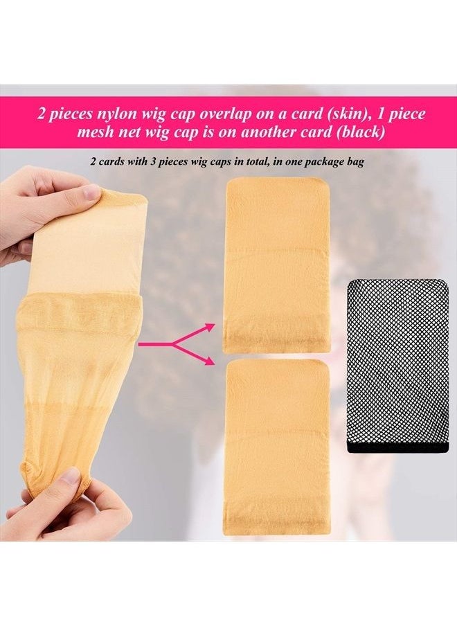 eBoot - eBoot 3 Pack Wig Caps (Neutral Nude Beige and Black Mesh) - Image 1