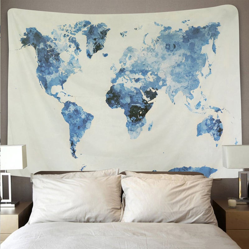 1pc Beach Towel Bath Towel Shawl Tapestry Background Wall for Home Decor (White) - Image 1