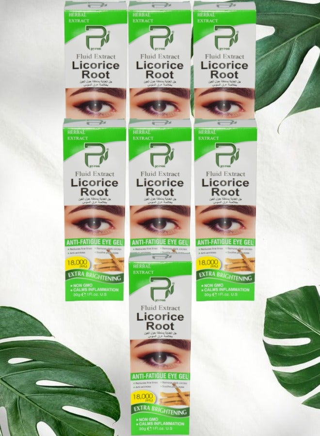 بيرون 7 قطع جل جذر عرق السوس السائل المضاد للتعب لتفتيح العين 30 جرام - Image 1