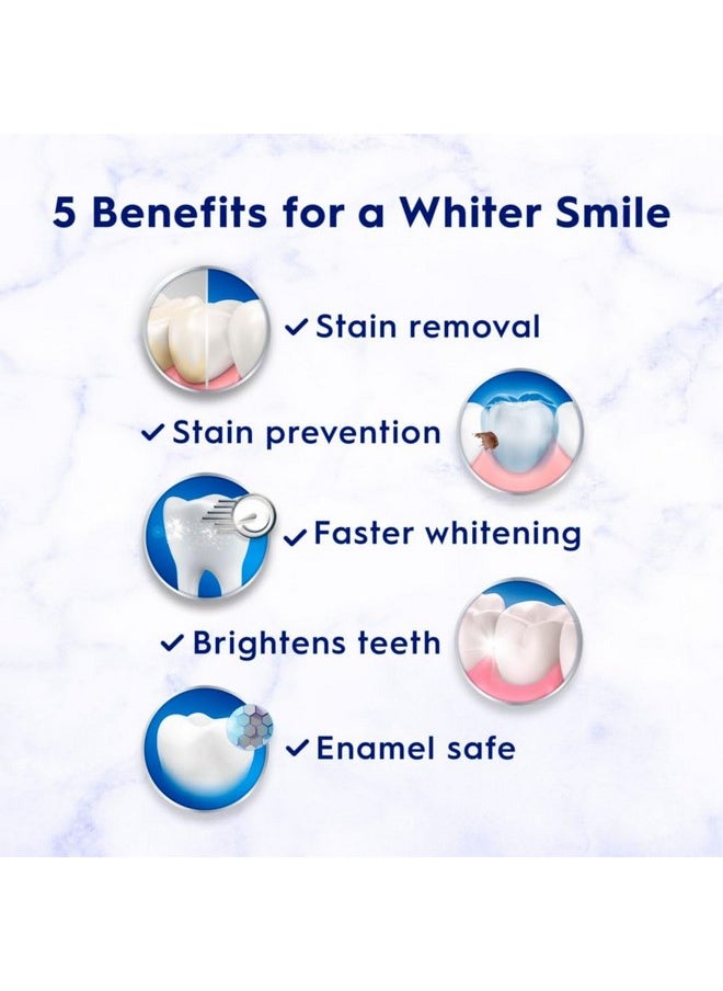 Crest 3D White Brilliance Bright Mint Teeth Whitening Toothpaste, 4.3 Oz Pack Of 3, 100% More Surface Stain Removal, 24 Hour Active Stain Prevention, Whiter Teeth In 3 Days  - Image 2