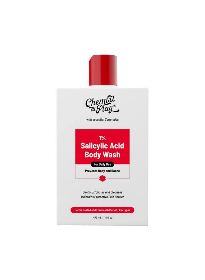 Chemist at Play غسول الجسم لمكافحة حب الشباب مع السيراميدات؛ 3% بنتافيتين + 1% حمض الساليسيليك؛ للبشرة الدهنية والعادية والجافة المتعرقة؛ لحب الشباب في الظهر (حب الشباب في الظهر) الملمس الخشن وملمس البشرة الناعم؛ 473 مل - Image 2