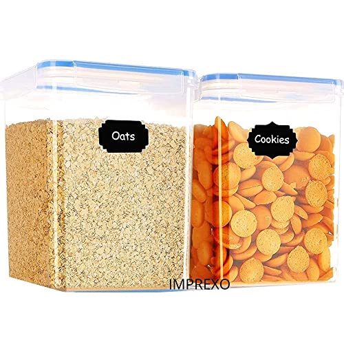 IMPREXO airtight plastic containers for kitchen storage containers for kitchen airtight kitchen containers (Pack of 2, 2900 ML) - Image 1