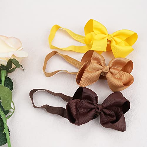 CÉLLOT Baby Girls Headbands Grosgrain Ribbon 4.5" Hair Bows Headband Big Bow Hair Bands for Toddler Pack of 20 - Image 5