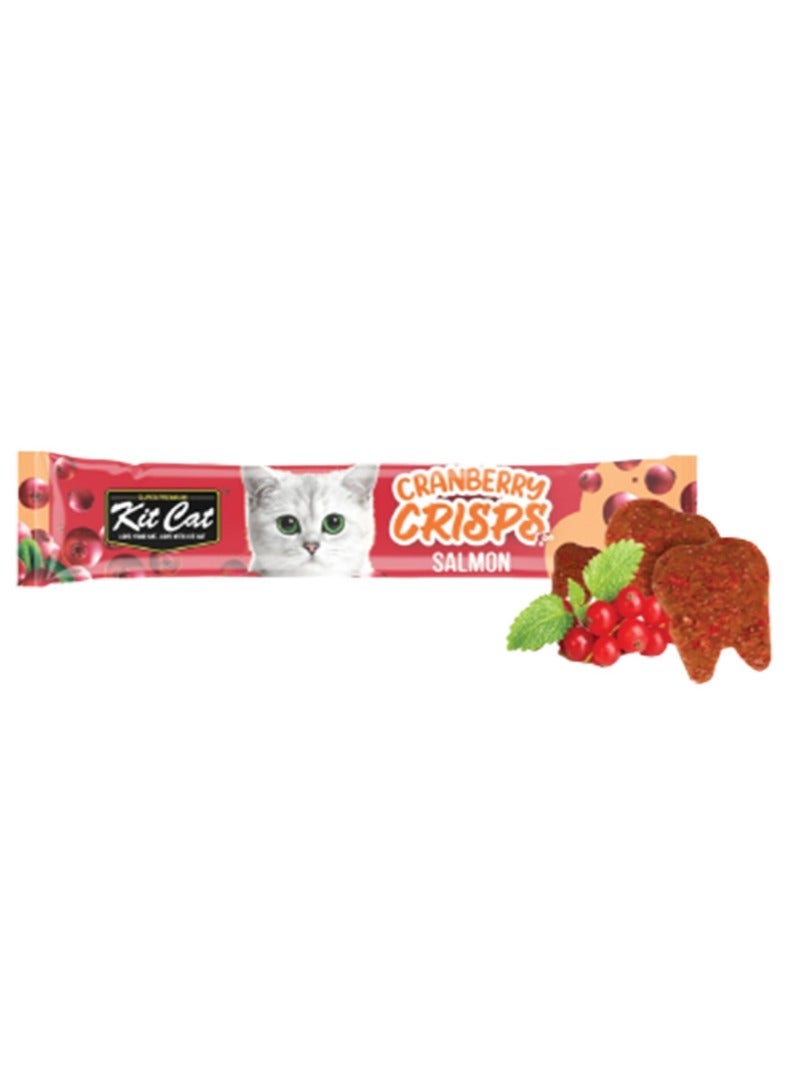 Kit Cat Cranberry Crisps Cat Treats - 20g - Salmon Flavor - Healthy and Delicious Snacks for Cats - Image 1