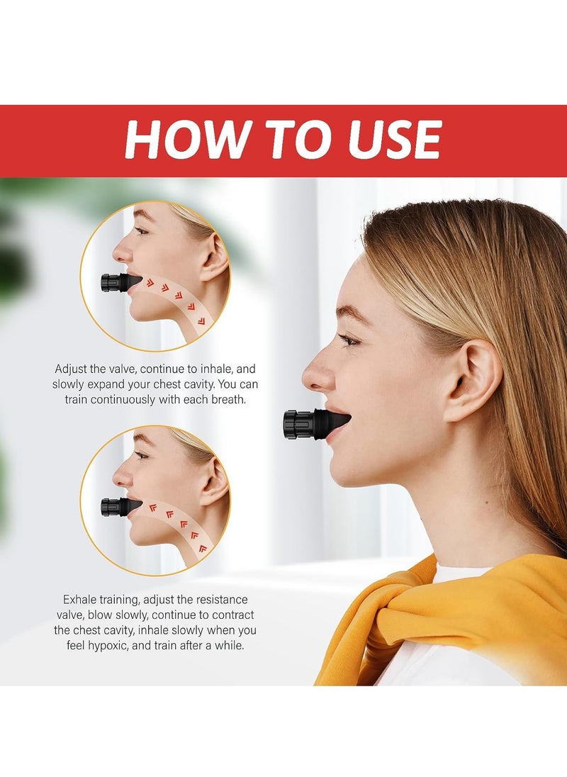 Fanski - Spirometry Breathing Exercise Device, Lung Exerciser Device with Adjustable Resistance, Boost Lung Capacity & Abdominal Strength, Inspiratory Muscle Trainer Device O2 Lung Trainer - Image 1