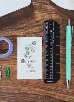 Excefore Black Ruler Bookmark Plastic Binder Divider A6 Straight Ruler Page Markers Today Planner Page Finders for A6 6 Ring Notebook Binder Refillable Journal 10 Pack  - Image 5