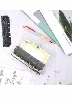 Excefore Black Ruler Bookmark Plastic Binder Divider A6 Straight Ruler Page Markers Today Planner Page Finders for A6 6 Ring Notebook Binder Refillable Journal 10 Pack  - Image 4