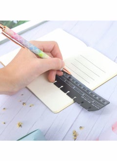 Excefore Black Ruler Bookmark Plastic Binder Divider A6 Straight Ruler Page Markers Today Planner Page Finders for A6 6 Ring Notebook Binder Refillable Journal 10 Pack  - Image 3