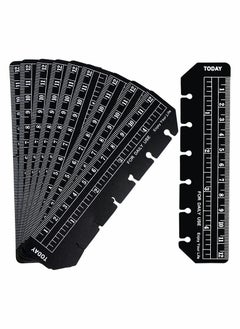 Excefore Black Ruler Bookmark Plastic Binder Divider A6 Straight Ruler Page Markers Today Planner Page Finders for A6 6 Ring Notebook Binder Refillable Journal 10 Pack  - Image 1