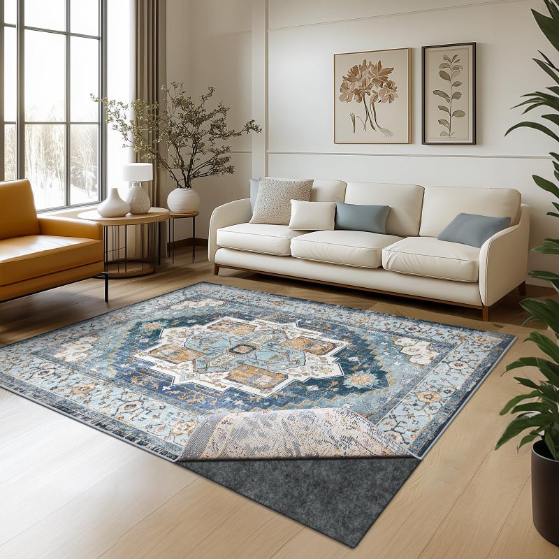 AEHISDHIE Waterproof Rug Pad, 5x7 ft Area Rug Non-Slip Carpet Pad, Non-Slip Rug Pads for All Floors and Finishes, Felt Pad for Hardwood Floors, Keeps Carpets in Place Soft and Safe - Image 2