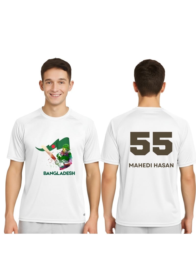 PRINTSHOP4ME Bangladesh Cricket Player Name Dry Fit T-Shirt For Men | Lightweight Half Sleeve Round Neck Jersey | Ideal For Sports,Training & Casual Wear - Image 1