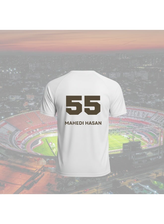 PRINTSHOP4ME Bangladesh Cricket Player Name Dry Fit T-Shirt For Men | Lightweight Half Sleeve Round Neck Jersey | Ideal For Sports,Training & Casual Wear - Image 2