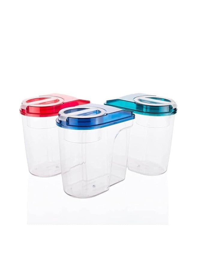 MKV MART Dastav Free Flow Cereal Dispenser & Food Storage Jar for Kitchen | 1500ml Storage Container | Durable, Space-Saving, Easy-Pour Cereal Container for Pantry & Kitchen Organization (Pack of 1) - Image 1