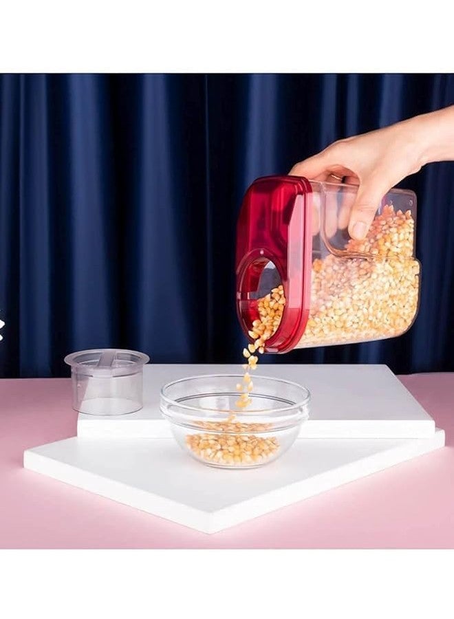 MKV MART Dastav Free Flow Cereal Dispenser & Food Storage Jar for Kitchen | 1500ml Storage Container | Durable, Space-Saving, Easy-Pour Cereal Container for Pantry & Kitchen Organization (Pack of 1) - Image 4