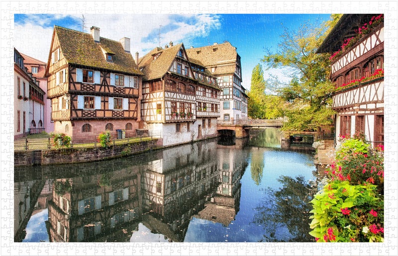 Pintoo Jigsaw Puzzles 1000 Piece for Adults Strasbourg Petite France Beautiful Plastic Puzzle for Home Decor Zero Dust Easy Storage H1597 - Image 3