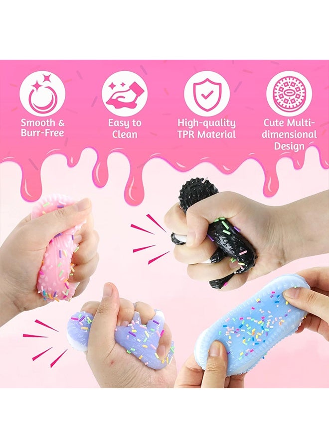 4Pcs Taba Squishy Biscuit Stress Relief Toy Pinching Biscuit Simulation Toy for Ultra Soft Decompression Toy Stress Ball Squeeze Toys Anxiety Relief for Kids Adults - Image 2