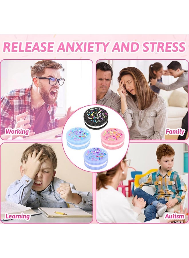 4Pcs Taba Squishy Biscuit Stress Relief Toy Pinching Biscuit Simulation Toy for Ultra Soft Decompression Toy Stress Ball Squeeze Toys Anxiety Relief for Kids Adults - Image 3