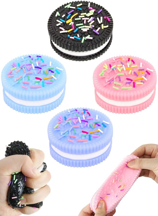4Pcs Taba Squishy Biscuit Stress Relief Toy Pinching Biscuit Simulation Toy for Ultra Soft Decompression Toy Stress Ball Squeeze Toys Anxiety Relief for Kids Adults - Image 1