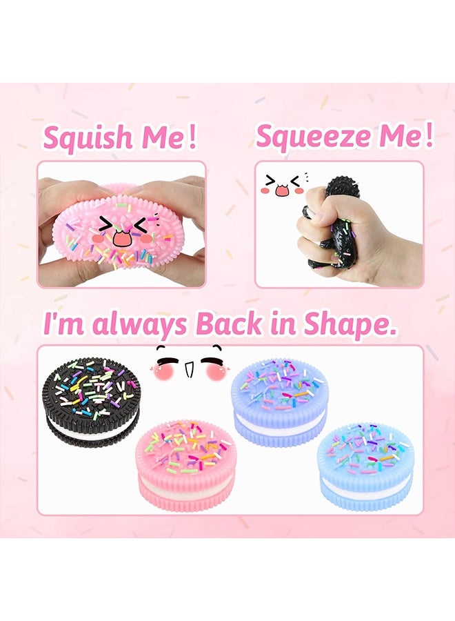 4Pcs Taba Squishy Biscuit Stress Relief Toy Pinching Biscuit Simulation Toy for Ultra Soft Decompression Toy Stress Ball Squeeze Toys Anxiety Relief for Kids Adults - Image 4