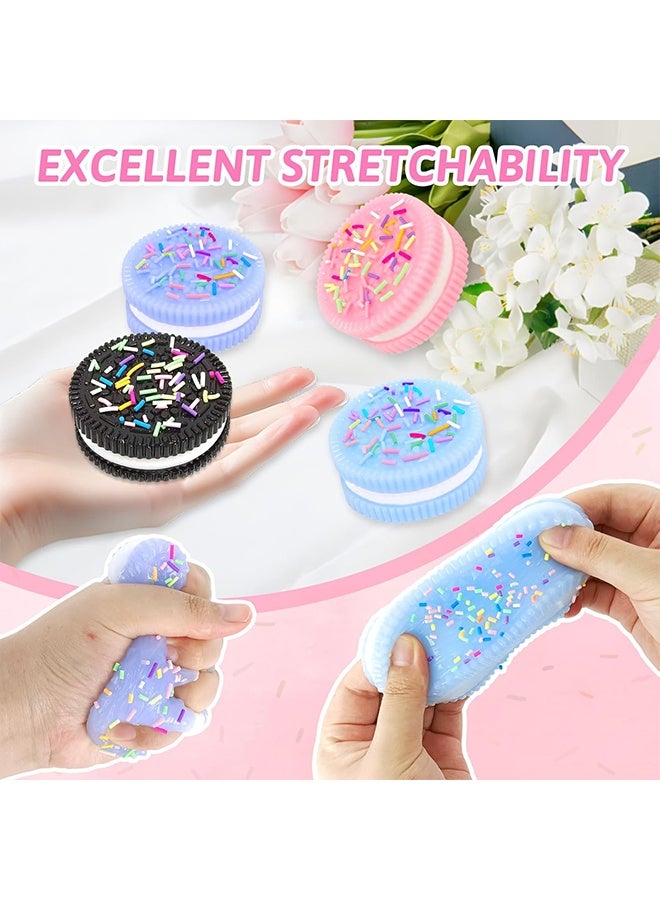 4Pcs Taba Squishy Biscuit Stress Relief Toy Pinching Biscuit Simulation Toy for Ultra Soft Decompression Toy Stress Ball Squeeze Toys Anxiety Relief for Kids Adults - Image 5