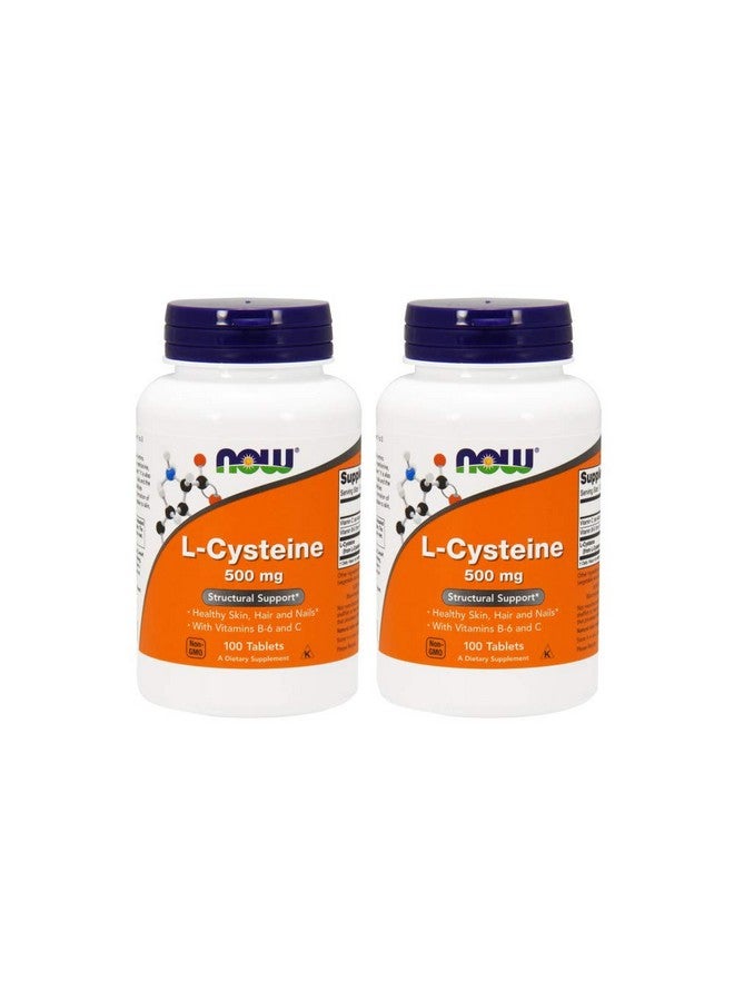 NOW Foods L-Cysteine 500 mg, 100 Tablets (Pack of 2) - Image 1