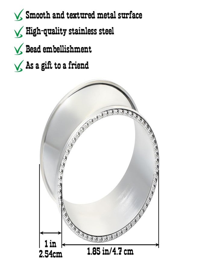 mekueeex 16 Pcs Silver Napkin Rings Set Hollow Out Metal Napkin Holder Exquisite Serviette Buckle Bulk for Wedding Party Gathering Dinner Table Decoration - Image 2