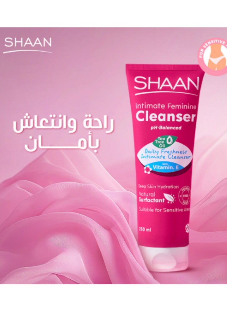 شان شان منظف أنثوي حميم مع فيتامين E 250 مل  - Image 1