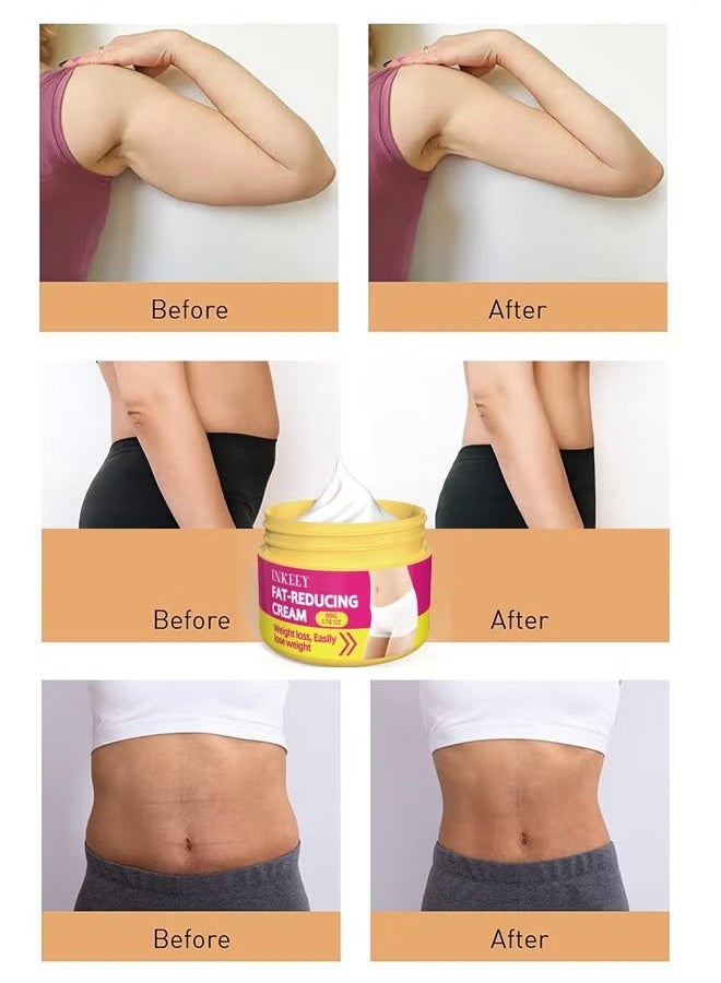 Fat Burner Slimming Body Massage Sculpting Cream 50g, Anti Cellulite Cream for Belly Waist Thighs Abdomen ocks Firming Tighten Skin - Image 4