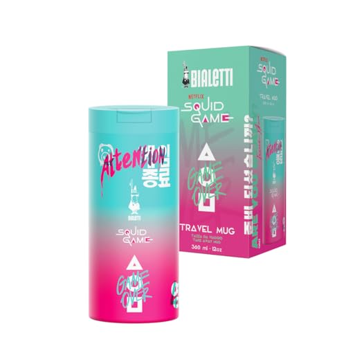 BIALeTTI بيلاتتي كوب السفر من لعبة الحبار© - فولاذ مقاوم للصدأ مزدوج الجدار، معزول حرارياً، 8 ساعات باردة/4 ساعات ساخنة، مثالي للسفر والاستخدام اليومي (12 أونصة - 360 مل) - Image 1