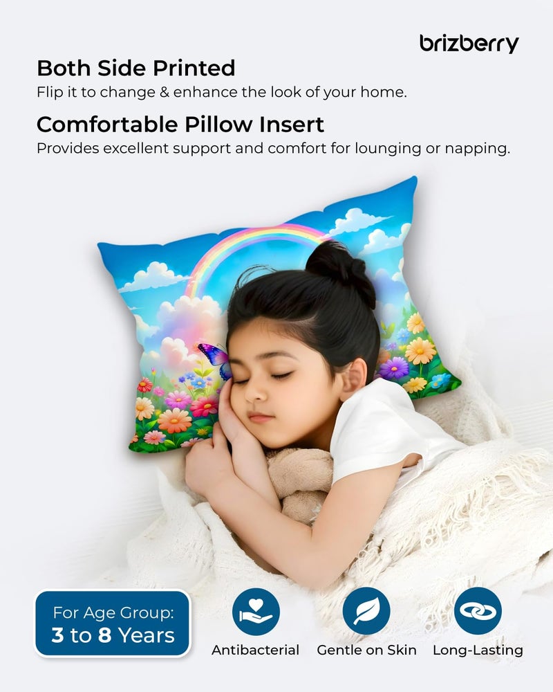Brizberry ® Kids Pillow Cushion with Super Soft Fabric | Animal & Cartoon Prints | 12x18 inches (Design 13) - Image 4