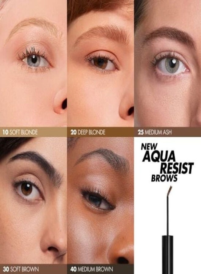 MAKE UP FOR EVER Aqua Resist Brow Fixer 30 - Soft Brown– Water-Resistant Long-Wear Brow Gel, Smudge-Proof Flexible Hold, 5 ml - Image 3