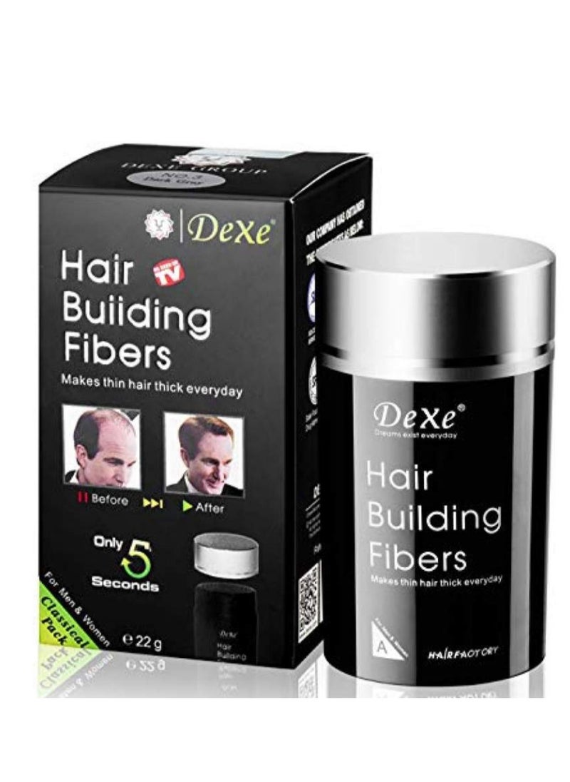 Dexe - Hair Building Fibers Color Powder Dark Brown 22grams - Image 1