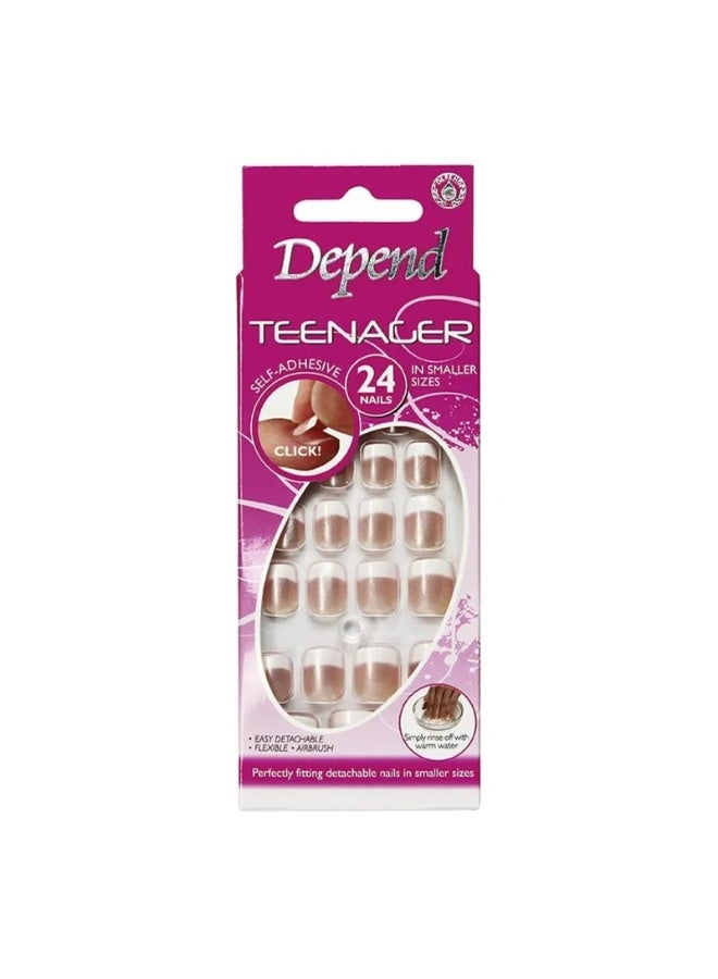 Depend TEENAGER Artificial Nail Making Kit, Square Shape, Transparent - Medium ART NR.6494