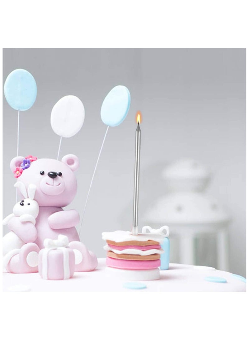 12 مجموعة شموع عيد الميلاد مجموعة شموع عيد الميلاد الكهربائية طقم شموع عيد ميلاد طويلة ورفيعة رقيقة طويلة تحترق ببطء لأعياد الميلاد، الزفاف، زينة حفلات الحظ - Image 4