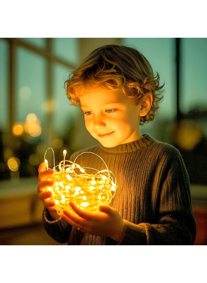 أوربان تريندو أضواء عيد الميلاد LED من Urban Trendo، أضواء ديوالي تعمل بالبطارية مع جهاز تحكم عن بعد، 10 أمتار/33 قدمًا/100 مصباح LED، سلك نحاسي، علبة بطارية مقاومة للماء (تغليف صندوقي) - Image 1