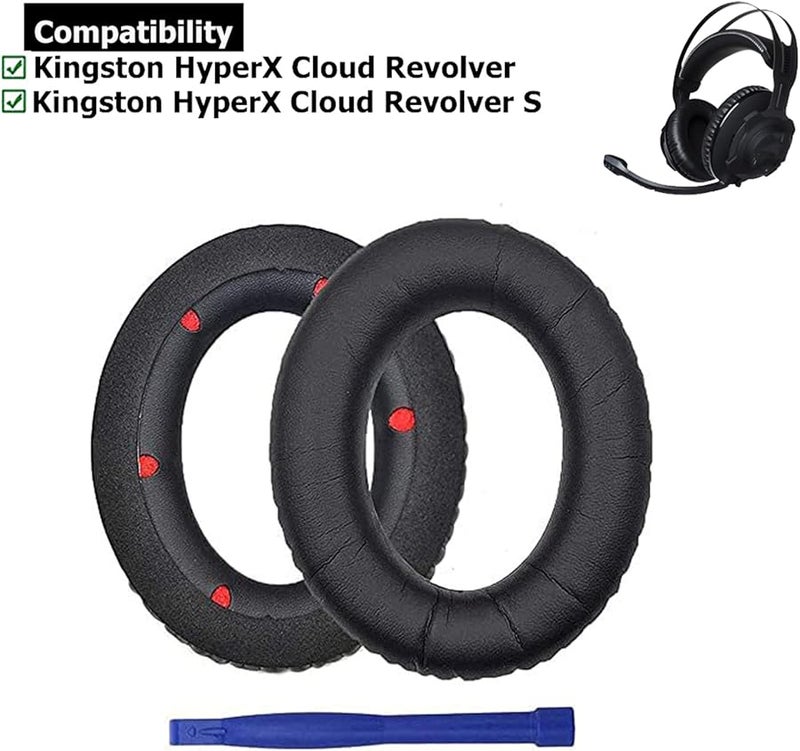 وسائد أذن بديلة لحشوة سماعة الرأس للألعاب HyperX Cloud Revolver S باللون الأسود - Image 2