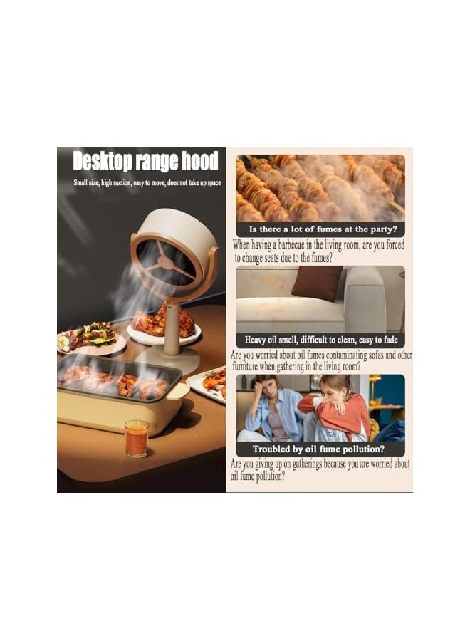 إيروريكس غطاء نطاق صغير محمول لسطح المكتب، غطاء نطاق صغير لسطح المكتب، غطاء نطاق عالي الرياح، مروحة عادم مطبخ محمولة للشواء الداخلي، وعاء ساخن وRV، كوب تجميع الزيت، 5 مرشحات متضمنة  - Image 5
