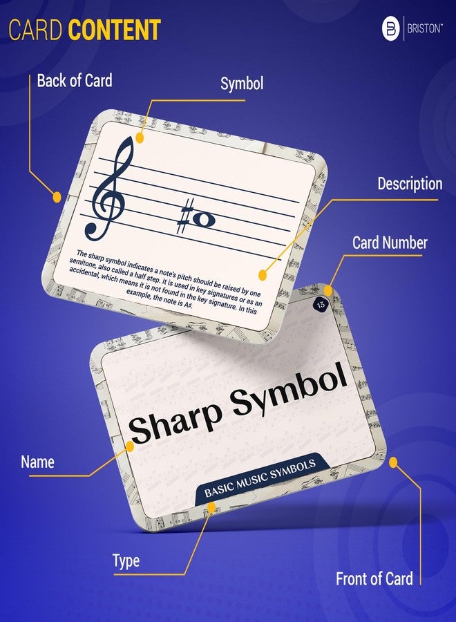 بريستون بطاقات تعليمية للمبتدئين في موسيقيي بريستون - 70 بطاقة تعليمية - النوتات الأولى، التدوين الأساسي، مفاتيح الإشارة والنوتات - بطاقات تعليمية للأطفال في مجال الموسيقى والفرق الموسيقية - أداة تعليمية للمعلمين أو الطلاب في المنزل لدراسة الفنون - Image 2
